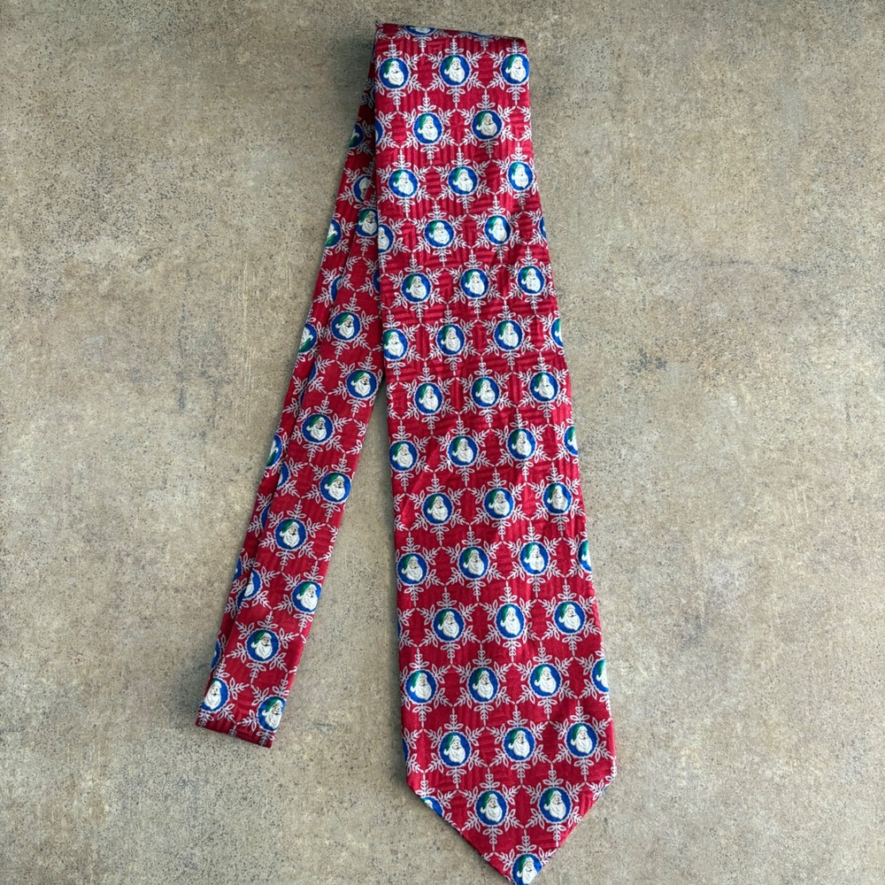 FN Extra Long Christmas Santa Claus Holiday Novelty Necktie Tie Men's Red 60"